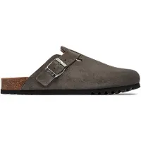 Scholl Chaussures en Bois Scholl Sabot Homme Olivier Suede Grey-Taille 43