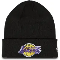 New Era Bonnet 'Essential Cuff Beanie Los Angeles Lakers Hat' noir