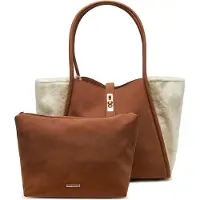 WITTCHEN Sac à provisions pour femmes en et Fourrure artificielle, beige