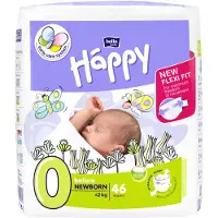 Happy Baby Happy Soft&Delicate couches jetables ≤ 2 kg Before Newborn 46 pcs