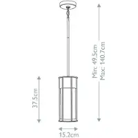 Kichler Lanterne suspendue Camillo (E27, IP55)