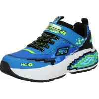 SKECHERS Baskets 'MEGA-CRAFT 4K' bleu / azur / vert fluo / noir