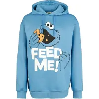 Sesame Street Sweat-shirt à capuche de - Cookie Monster - Feed Me! - Oversize - S - L - pour Femme - bleu - Taille M