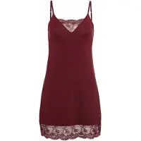 JOOP! Chemise de nuit 'Beautiful Chemise' rouge foncé