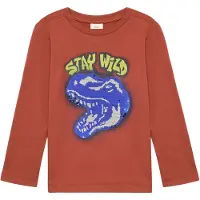 s.Oliver T-Shirt bleu / rouge rouille / noir / blanc