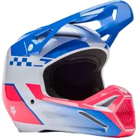 FOX V1 Collect Bleu Rose Casque Motocross Taille 2XL