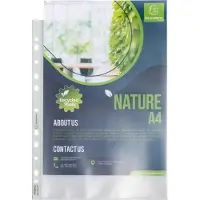 Exacompta Beutel mit 50 Prospekthüllen, genarbt, Recycling-PP 90, für A4, Forever (A4, 50x)
