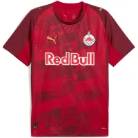 Puma Maillot 'FC Red Bull Salzburg 25/26' jaune d'or / grenadine / lie de vin / blanc