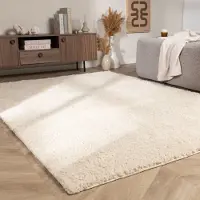 NATURL. Tapis à poils longs – Wish Crème | 200x290cm | Rectangulaire | Pile haute