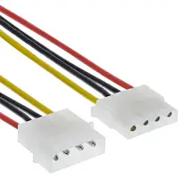 InLine Extension de puissance interne 5,25' 4pin St/Bu (50 cm, 4 broches Molex)