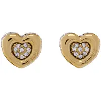 GUESS Boucles d'oreilles 'L.O.V.E.' or / transparent