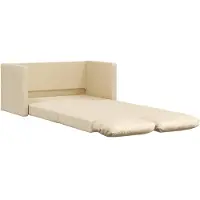 vidaXL Canapé de sol avec fonction sommeil Crème 112x174x55 cm Tissu