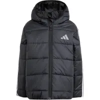 Adidas Veste de sport 'Essentials 3-Stripes Padded Jacket' noir / blanc