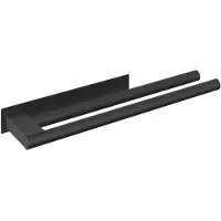 vidaXL Porte-serviettes Noir 40 x 9 x 4 cm Acier inoxydable