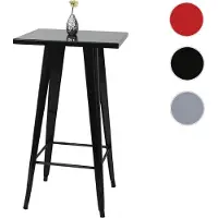 Mendler Table haute HWC-A73, métal, design industriel 105x60x60cm noir