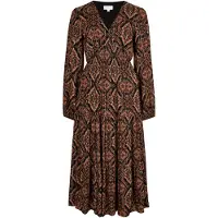 Apricot Robe 'Smock Waist Tiered' rouge rouille