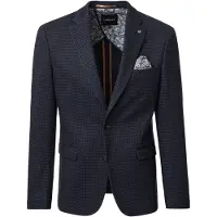 Venti Modern Fit Veste bleu, Pied-de-poule