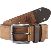 Jan Vanderstorm Ceinture marron clair, Unicolore