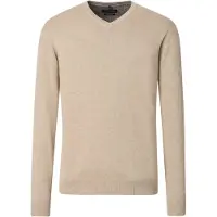 Casamoda Pull Col-V Ecru Beige Blanc cassé taille 3XL