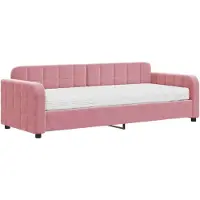 vidaXL Lit de jour avec matelas rose 80x200 cm velours
