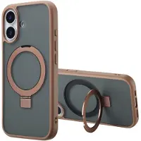 Accezz Coque Ring Stand avec MagSafe pour Apple iPhone 17 - Marron