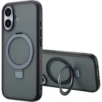 Accezz Coque Ring Stand avec MagSafe pour Apple iPhone 17 - Noir