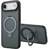 Accezz Coque Ring Stand avec MagSafe pour Apple iPhone Air - Noir