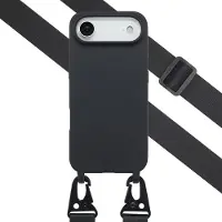 Selencia Coque silicone avec cordon amovible pour Apple iPhone Air - Noir