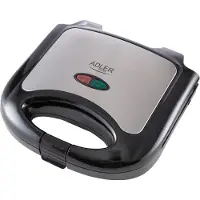 Adler Grille-pain, Machine à panini, Noir, Argent