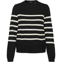 Vero Moda Pull-over 'Saba' noir / blanc