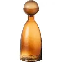 J-Line Vase bouteille + bouchon yoko verre marron large