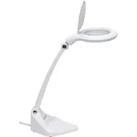 MAUL Lampe loupe LED MAULiris, puissance 7 W, 470 lm, lentille 3 &amp; 12 dioptries, dimmable, blanche