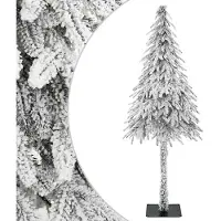 vidaXL Sapin de Noël artificiel Blanc 58 x 58 x 120 cm