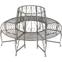 TecTake - Banc de jardin en acier pour arbre, banc pour arbre - 404563