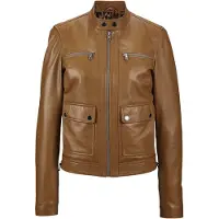 MADELEINE Veste mi-saison cognac