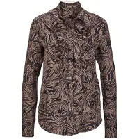 MADELEINE Chemisier beige / marine / marron