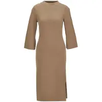 MADELEINE Robes en maille caramel