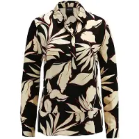 MADELEINE Chemisier chamois / rouge / noir