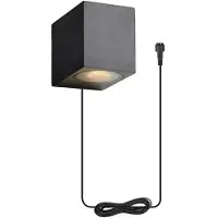 Livolo Lampe murale | IP65 imperméable | Branchez et jouez | Noir | chaud / blanc