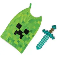 Disguise Minecraft Cape And Sword Costume Vert