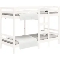 vidaXL Lit superposé blanc 90x190 cm pin massif