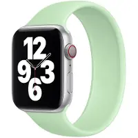 Apple Bracelet Boucle unique en Silicone pour Watch | 44/45/46/49 mm - Taille 10 - Pistachio