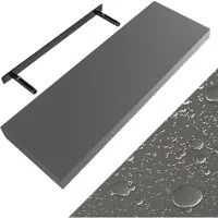 Casaria Etagère murale flottante 70cm max 15kg gris MDF robuste support de fixation