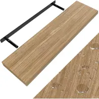 Casaria Etagère murale flottante - 90 cm 15kg porteur - Chêne