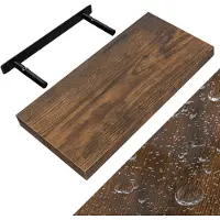 Casaria Etagère murale flottante chêne foncé + support