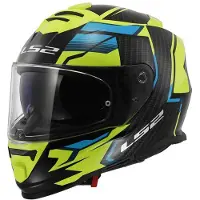 LS2 Helmets LS2 FF800 Storm II Tracker casque, noir/jaune-néon, XS (53/54)