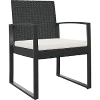 vidaXL Chaises de salle à manger de jardin 2 pcs. rotin PP noir