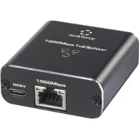 Renkforce RF-GES-200 Netzwerk Switch RJ45 2 Port USB-Stromversorgung (2 ports), Switch réseau, Noir