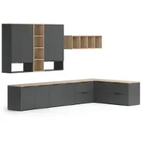 Vicco Mur de salon Wido Anthracite 9 pièces, Model 49804
