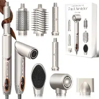 Sansbeauté 7-in-1 Airstyler - Multistyler - Brosse sèche-cheveux - Fer à boucler - Brosse coiffante - Styler les cheveux - Brosse chauffante - Or